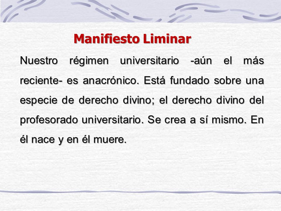 Manifiesto Liminar