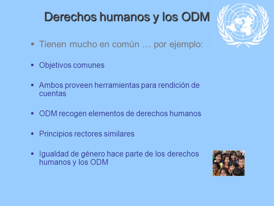 Derechos humanos y los ODM