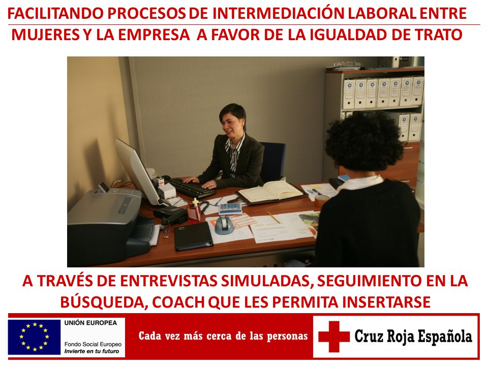 FACILITANDO PROCESOS DE INTERMEDIACIÓN LABORAL ENTRE MUJERES Y LA EMPRESA A FAVOR DE LA IGUALDAD DE TRATO