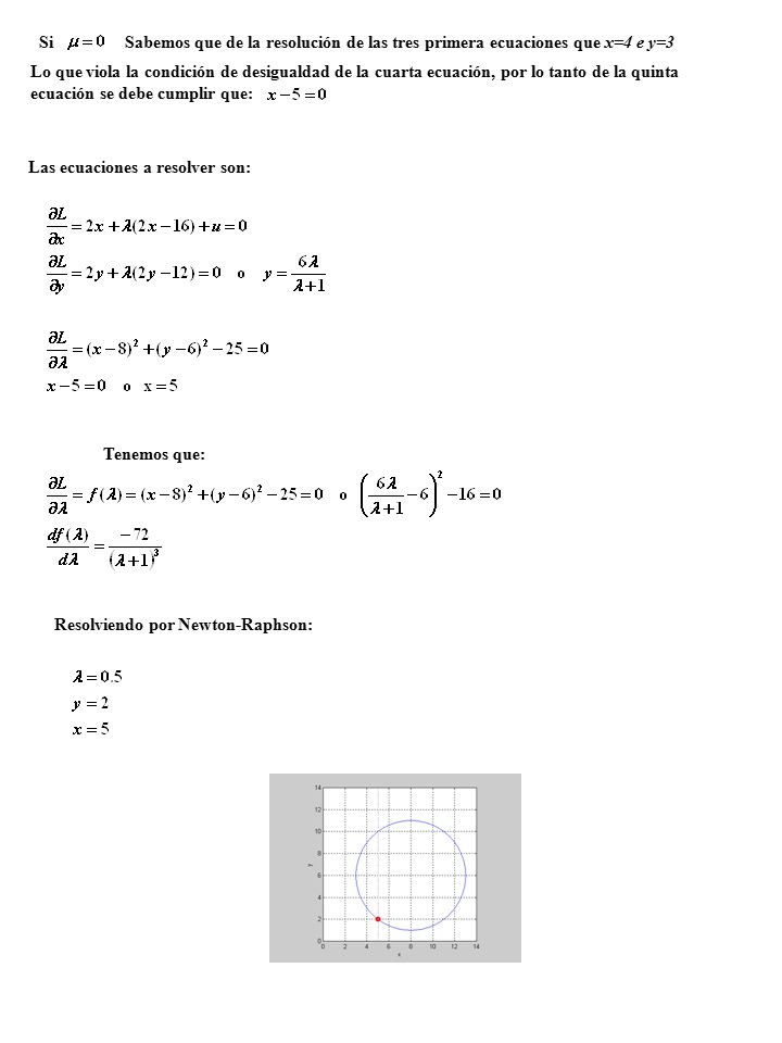 Si Sabemos que de la resolución de las tres primera ecuaciones que x=4 e y=3.
