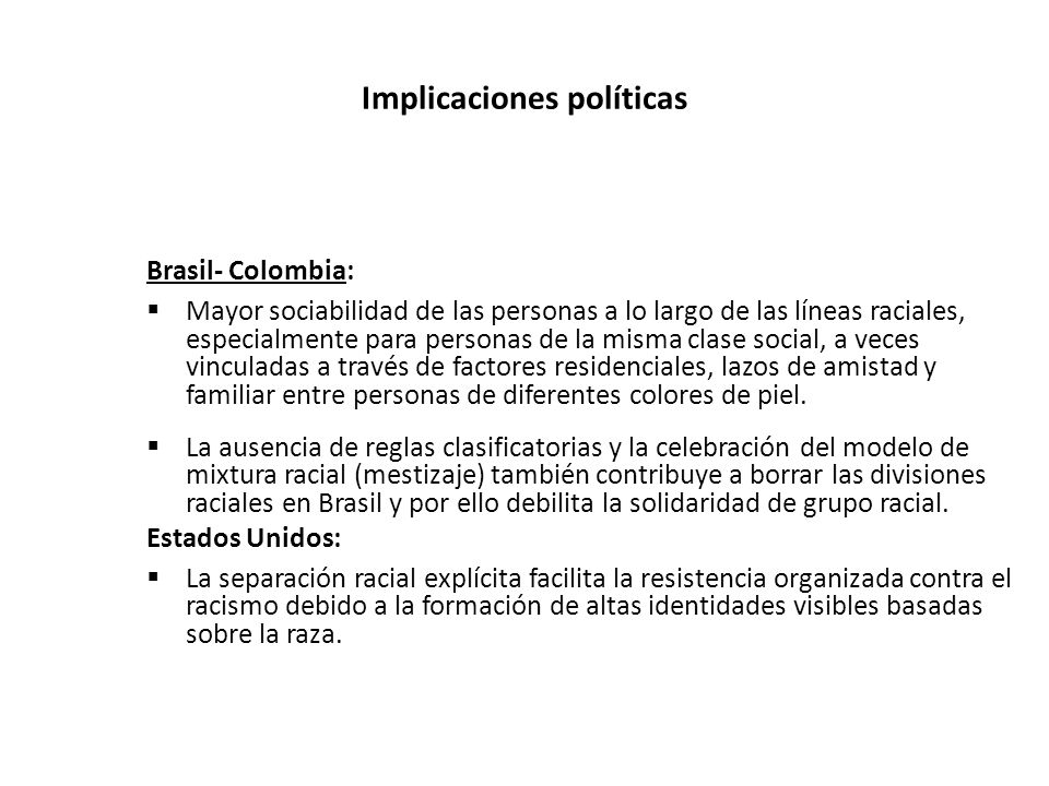 Implicaciones políticas