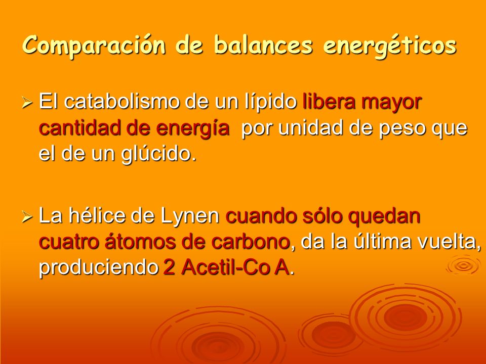 Comparación de balances energéticos