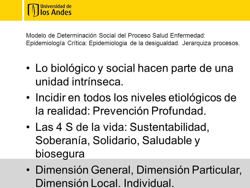 Lo biológico y social hacen parte de una unidad intrínseca.