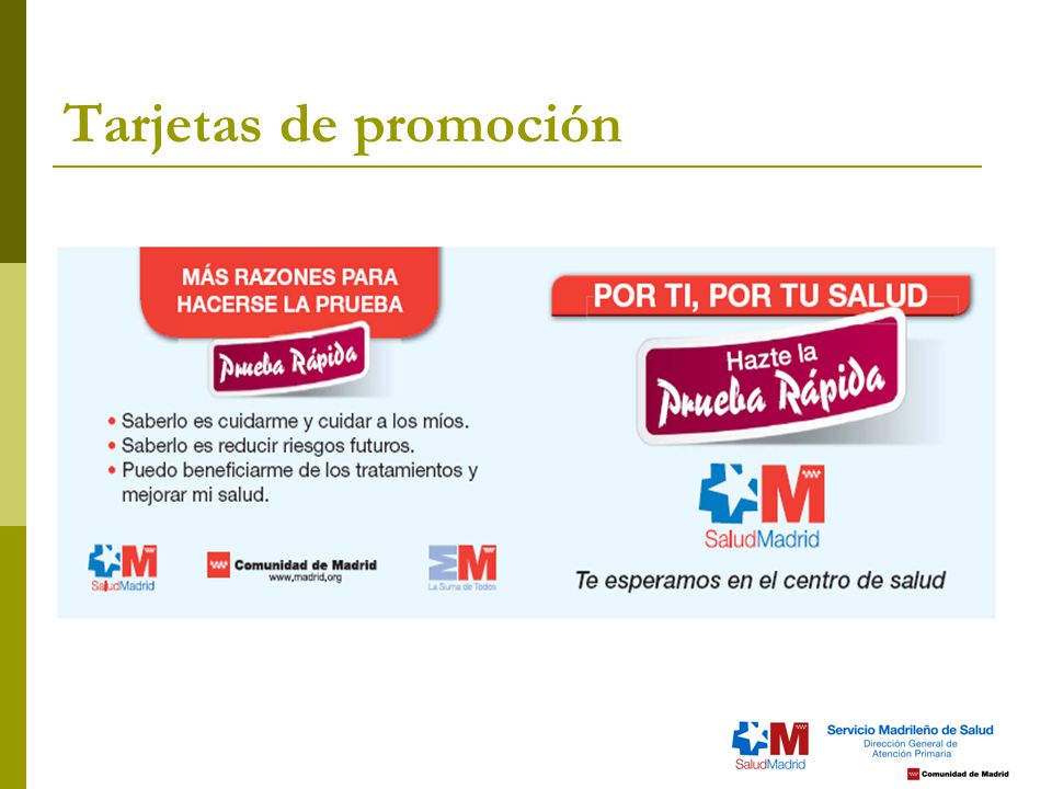 Tarjetas de promoción
