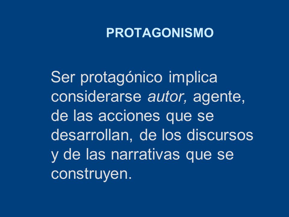 PROTAGONISMO