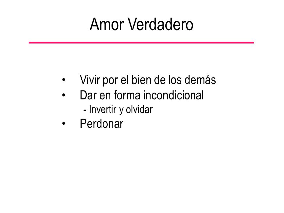 Amor Verdadero Vivir por el bien de los demás