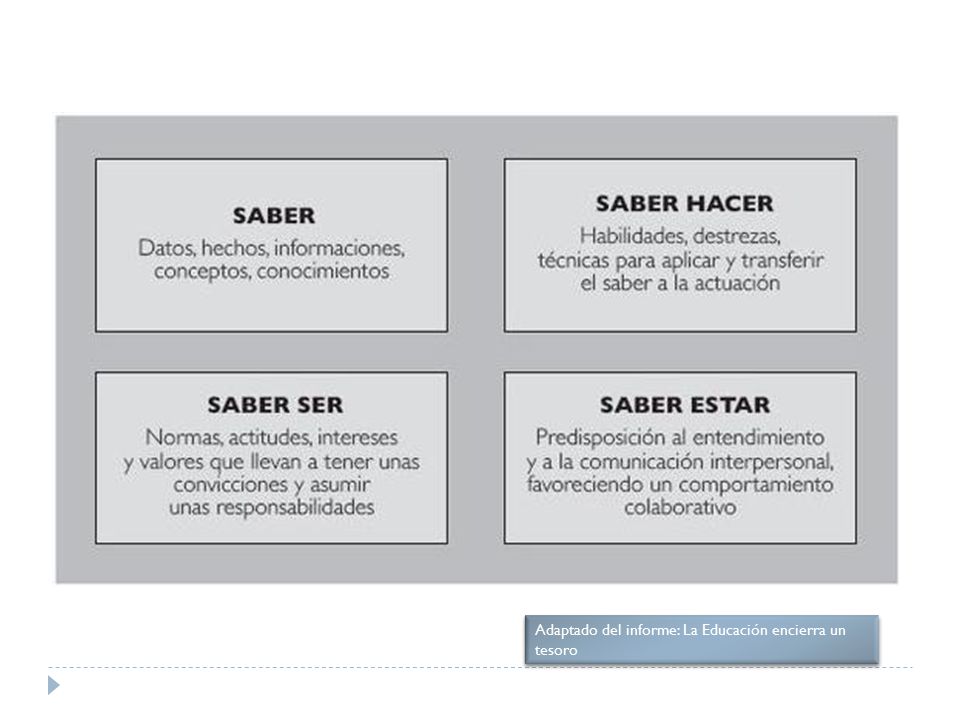 Adaptado del informe: La Educación encierra un tesoro