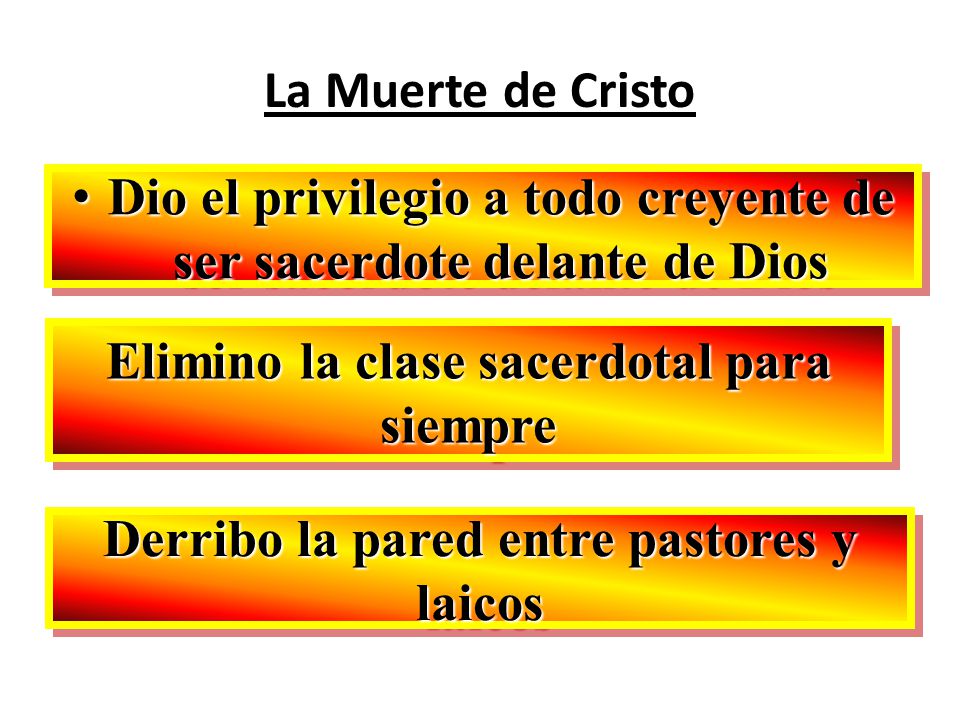 Dio el privilegio a todo creyente de ser sacerdote delante de Dios