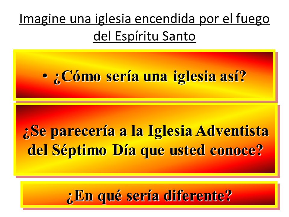Imagine una iglesia encendida por el fuego del Espíritu Santo