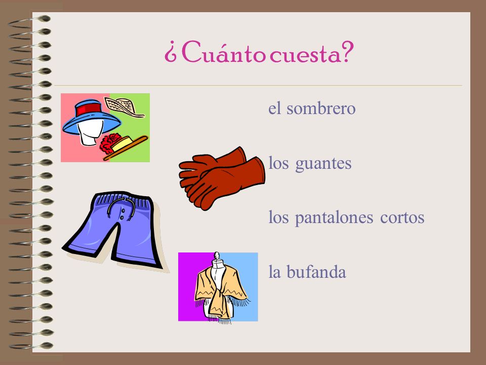 ¿ Cuánto cuesta el sombrero los guantes los pantalones cortos