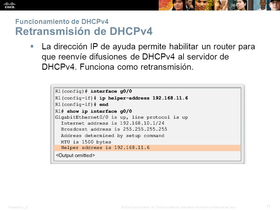 Funcionamiento de DHCPv4 Retransmisión de DHCPv4