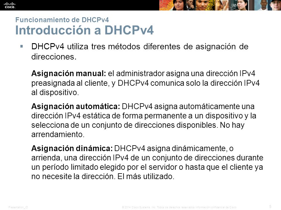Funcionamiento de DHCPv4 Introducción a DHCPv4