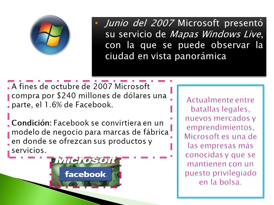 Junio del 2007 Microsoft presentó su servicio de Mapas Windows Live, con la que se puede observar la ciudad en vista panorámica