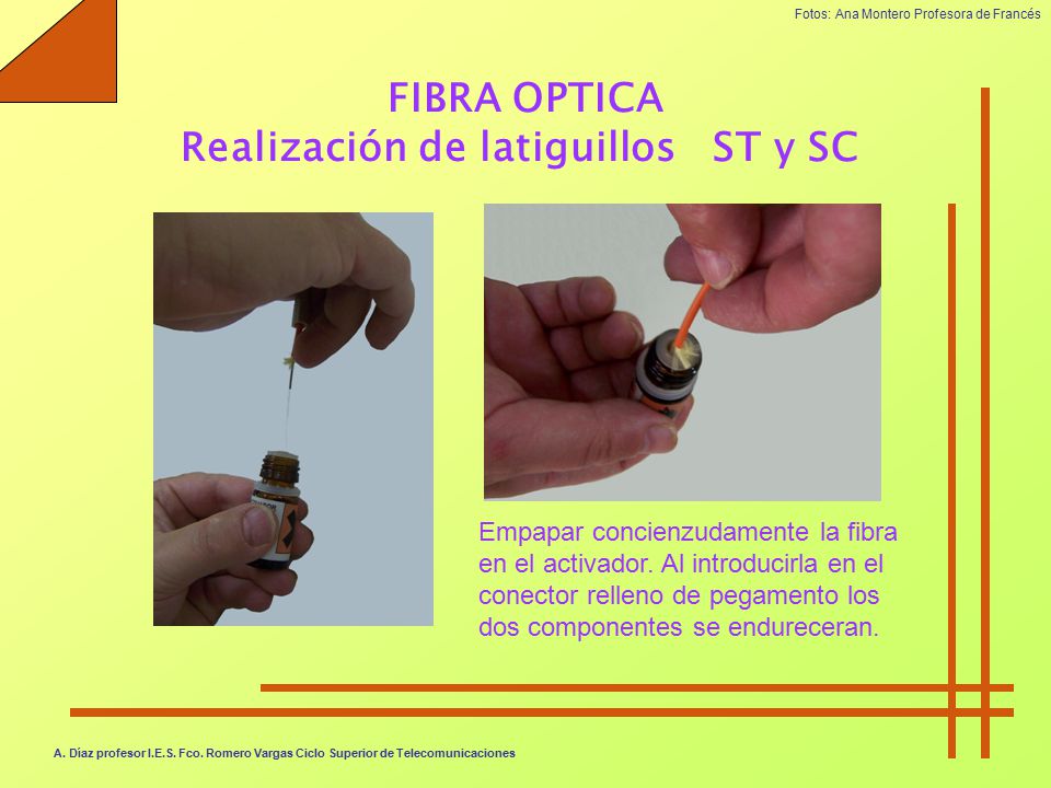 Realización de latiguillos ST y SC