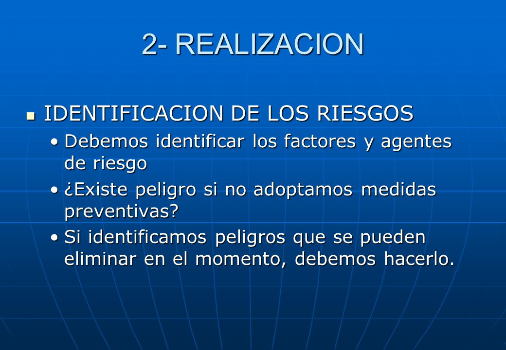 2- REALIZACION IDENTIFICACION DE LOS RIESGOS