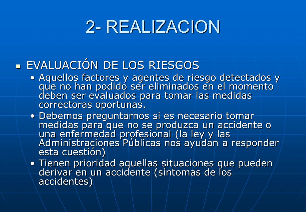 2- REALIZACION EVALUACIÓN DE LOS RIESGOS