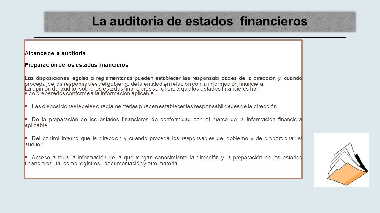 La auditoría de estados financieros