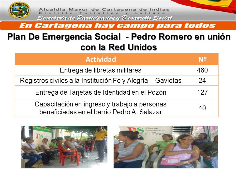 Plan De Emergencia Social - Pedro Romero en unión con la Red Unidos