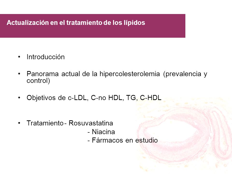 Panorama actual de la hipercolesterolemia (prevalencia y control)