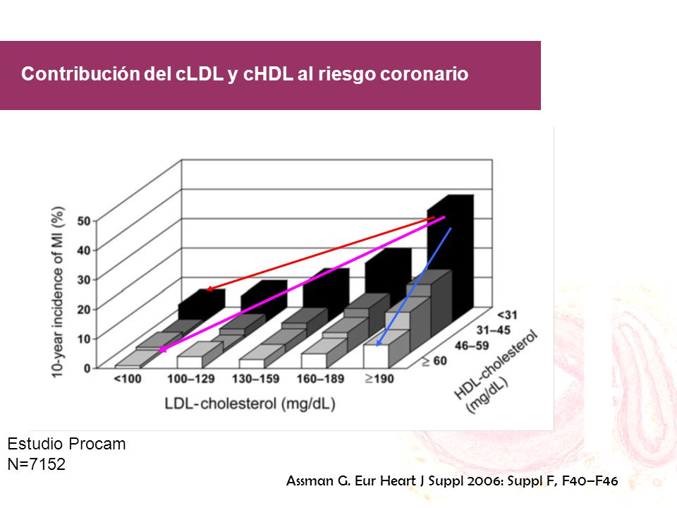 Contribución del cLDL y cHDL al riesgo coronario