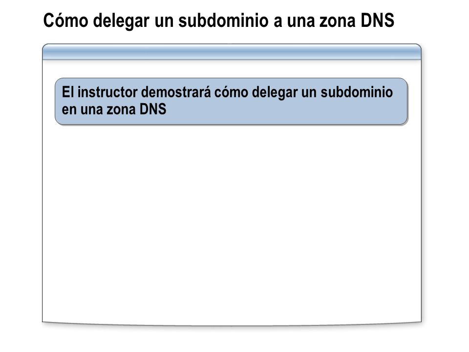 Cómo delegar un subdominio a una zona DNS