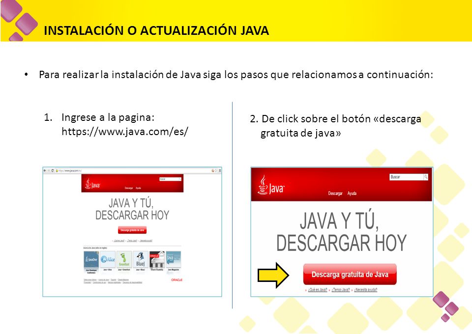 Instalación o Actualización Java