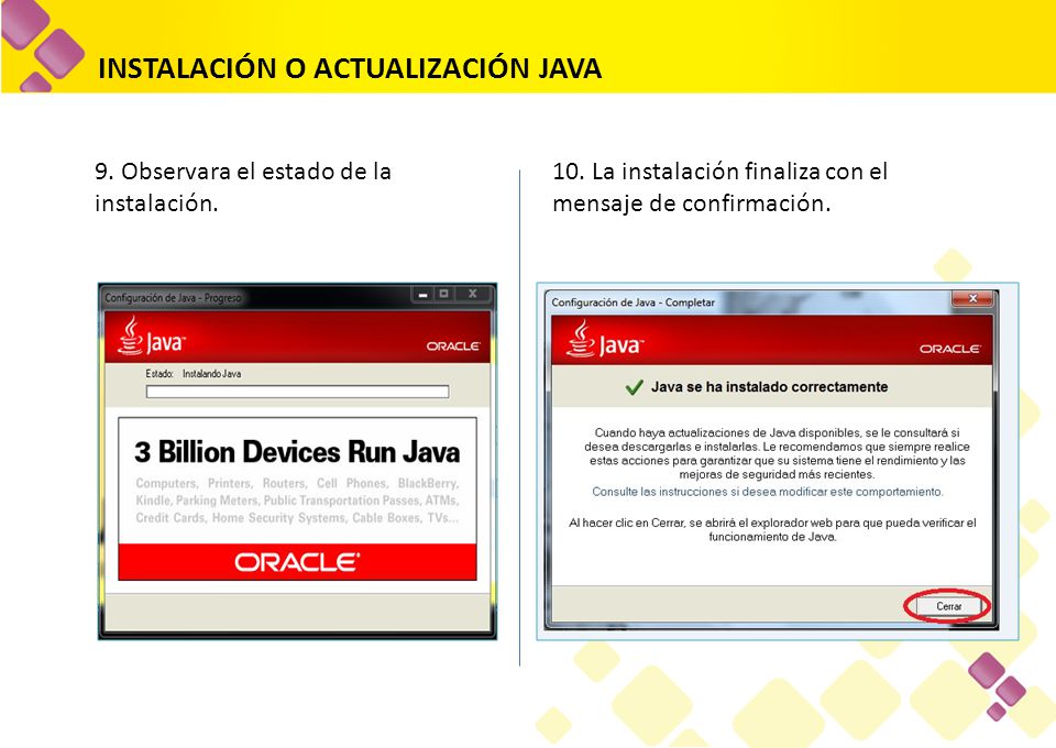 Instalación o Actualización Java