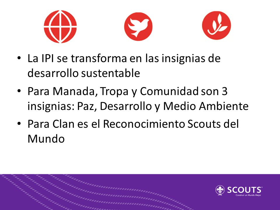 La IPI se transforma en las insignias de desarrollo sustentable