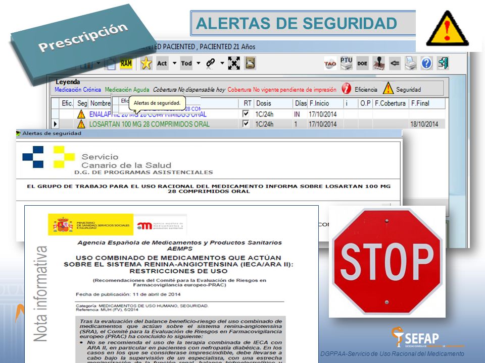 Prescripción ALERTAS DE SEGURIDAD