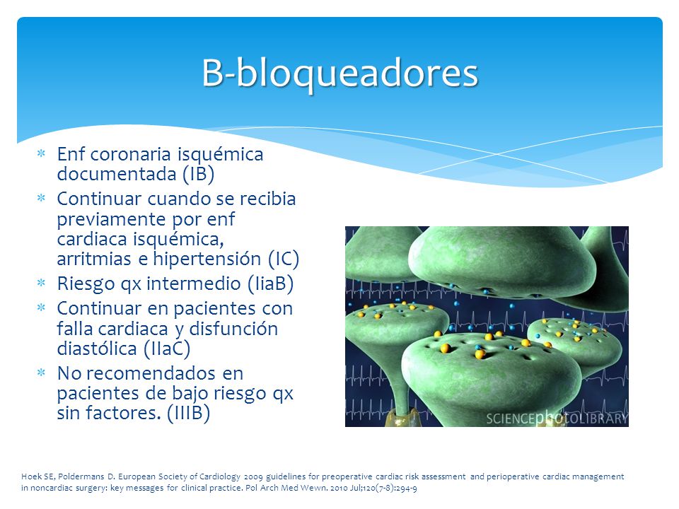 B-bloqueadores Enf coronaria isquémica documentada (IB)