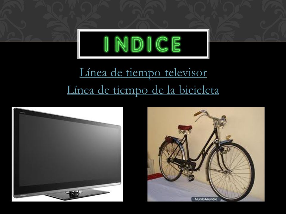 Línea de tiempo televisor Línea de tiempo de la bicicleta