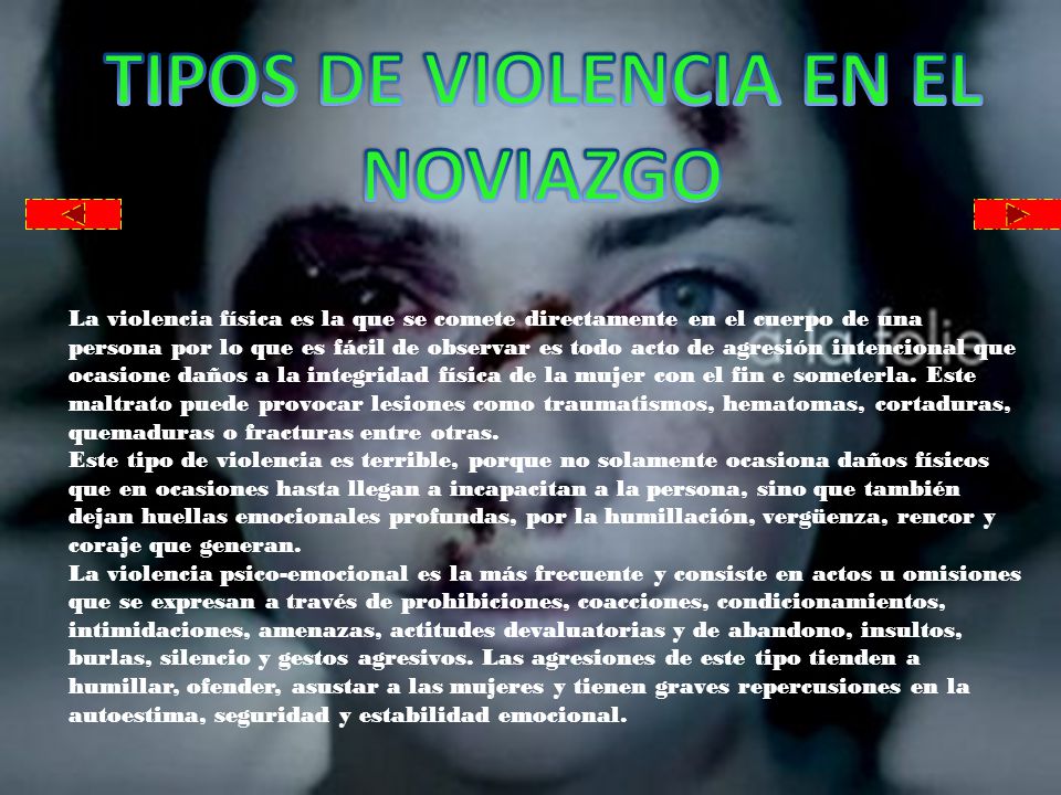 TIPOS DE VIOLENCIA EN EL NOVIAZGO