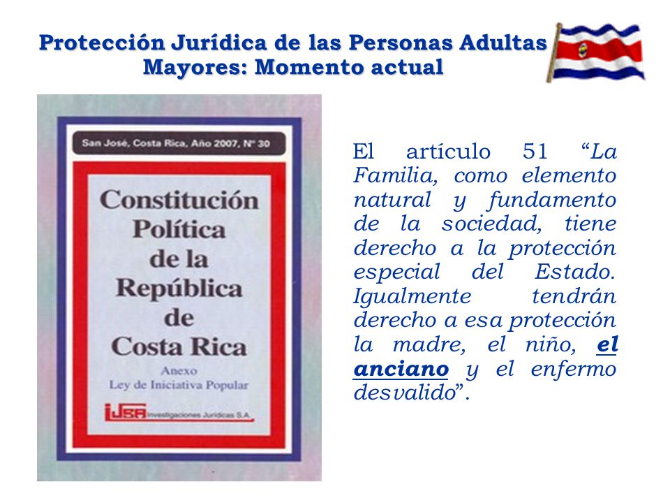 Protección Jurídica de las Personas Adultas Mayores: Momento actual