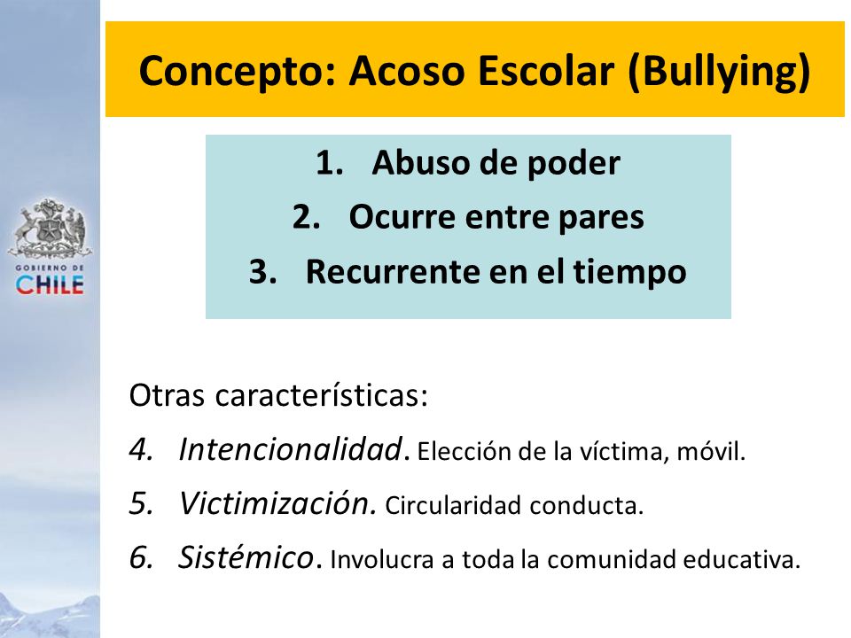 Concepto: Acoso Escolar (Bullying)