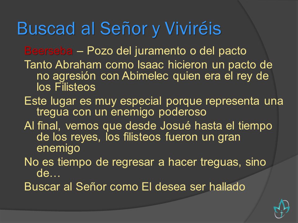 Buscad al Señor y Viviréis