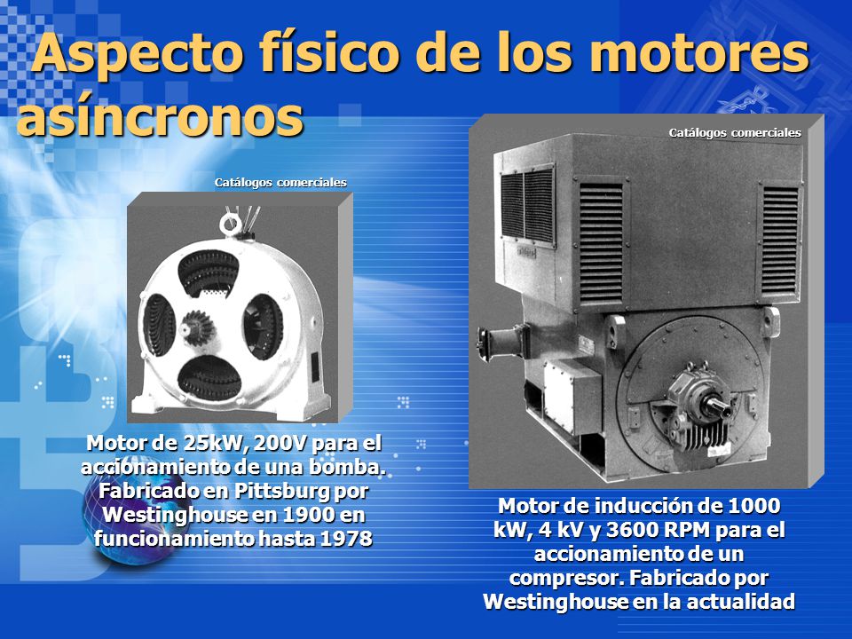 Motor de 25kW, 200V para el accionamiento de una bomba.
