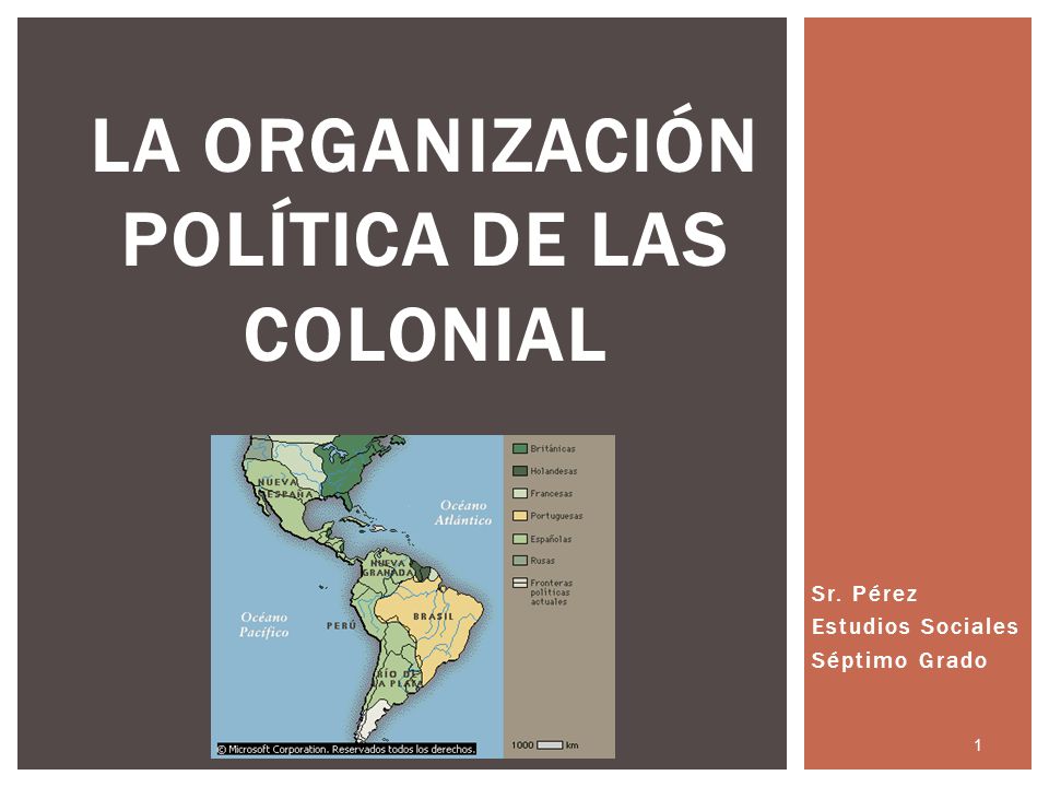 La organización política de las colonial