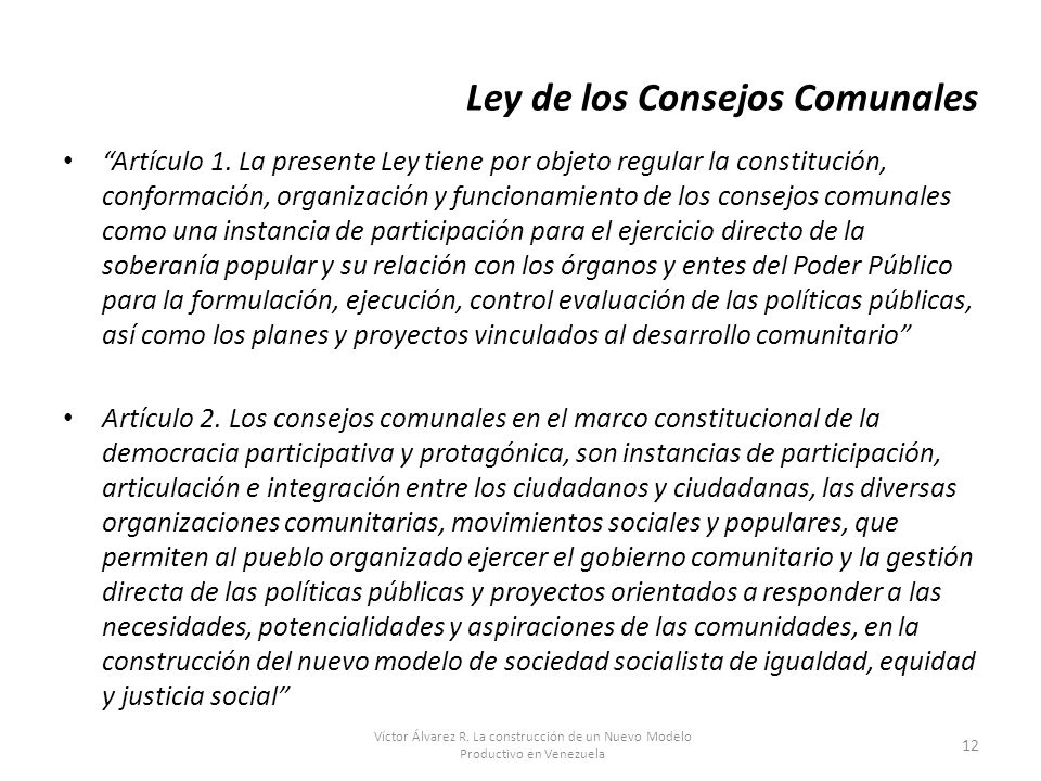 Ley de los Consejos Comunales