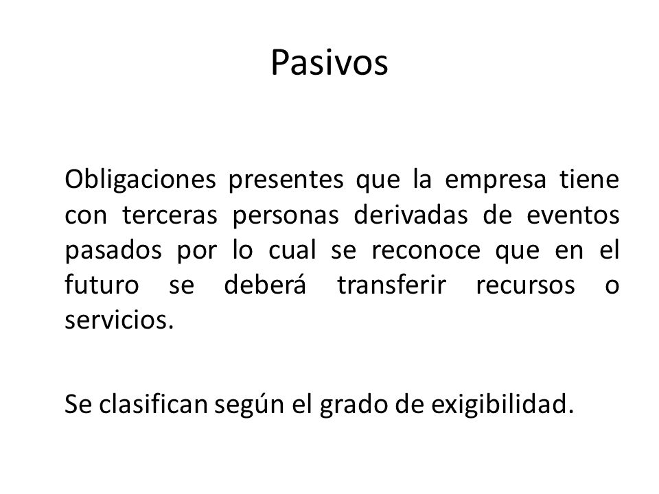 Pasivos