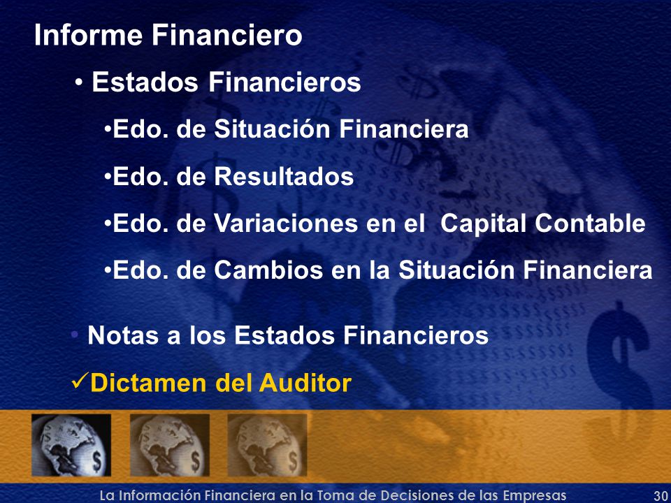 Informe Financiero Estados Financieros Notas a los Estados Financieros