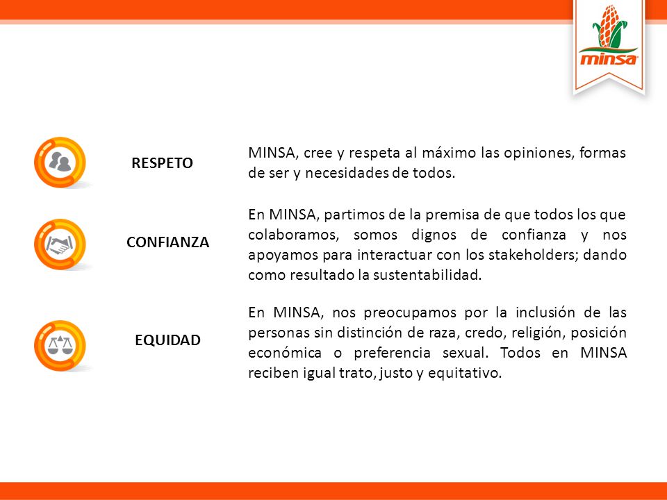 MINSA, cree y respeta al máximo las opiniones, formas de ser y necesidades de todos.