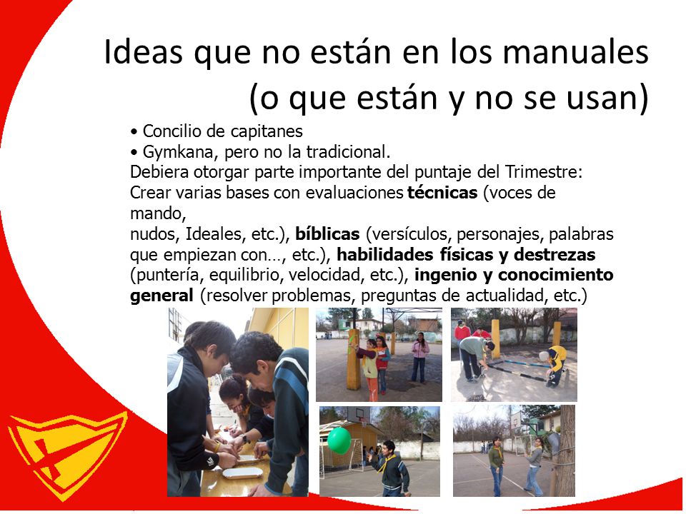 Ideas que no están en los manuales (o que están y no se usan)