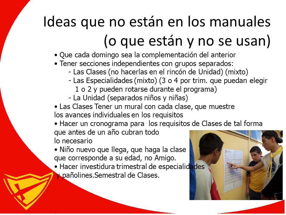 Ideas que no están en los manuales (o que están y no se usan)