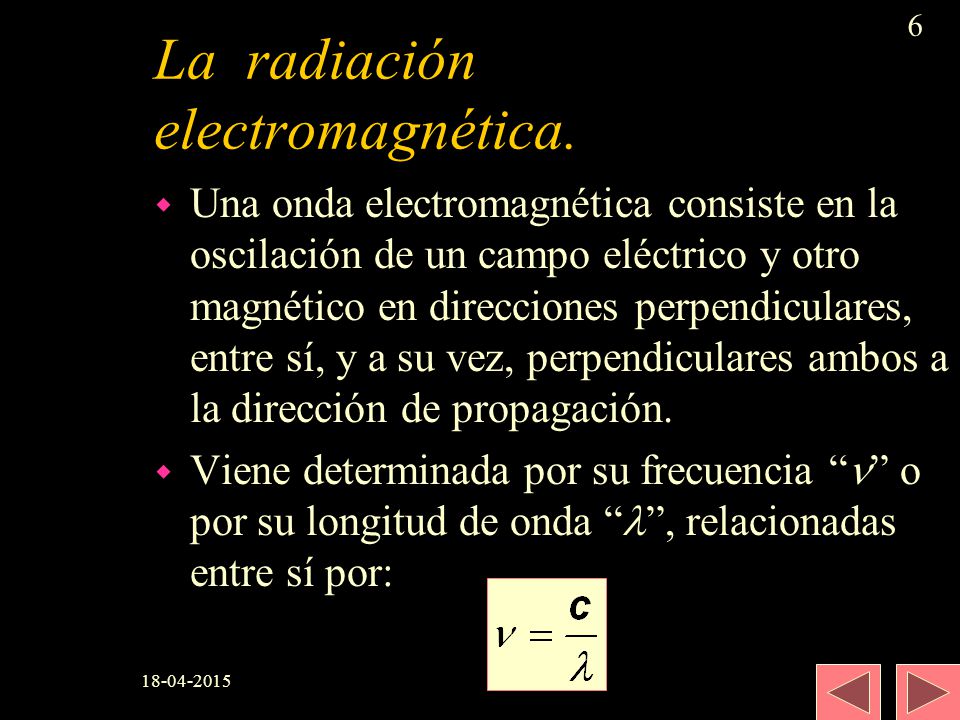 La radiación electromagnética.