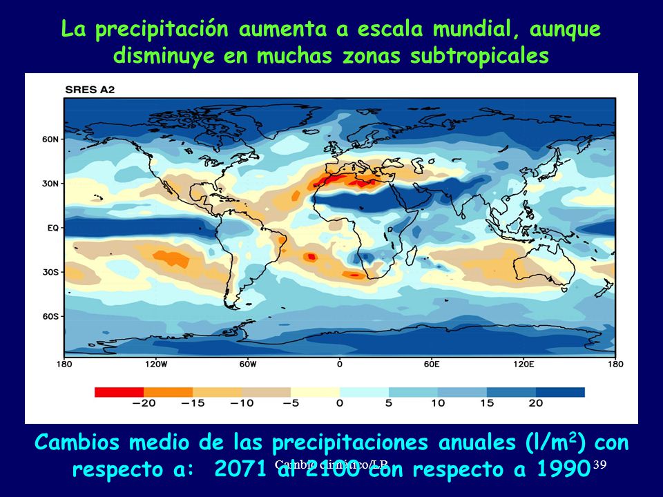 La precipitación aumenta a escala mundial, aunque disminuye en muchas zonas subtropicales