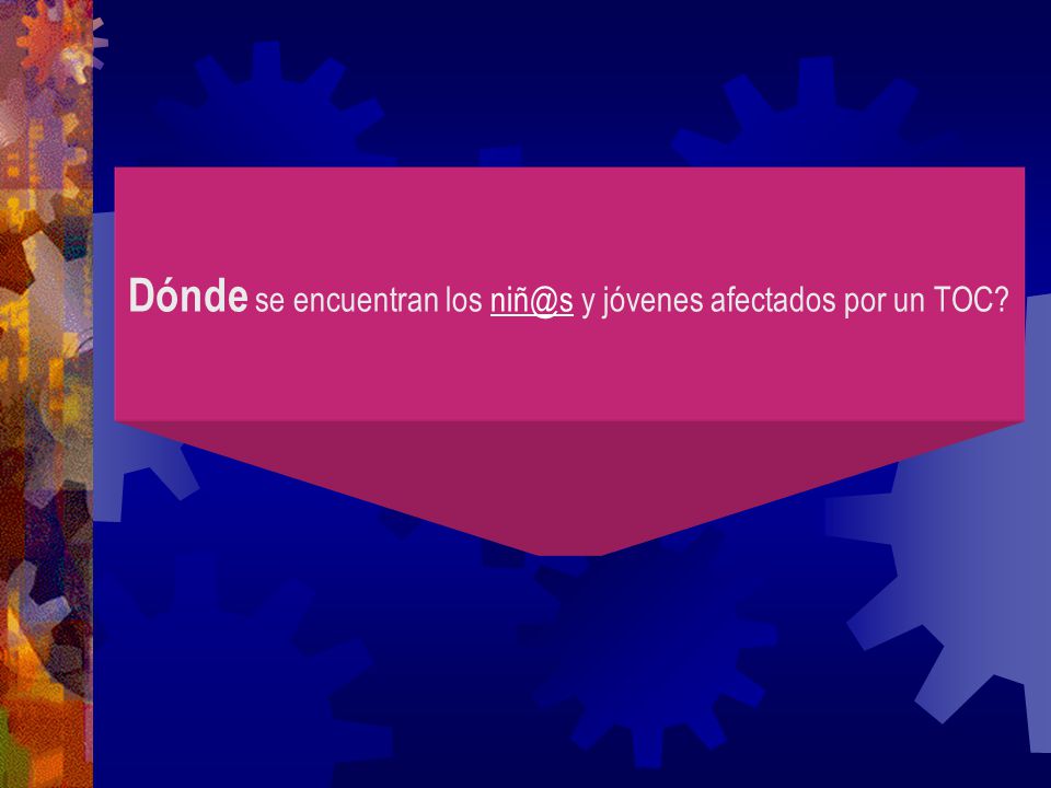 Dónde se encuentran los y jóvenes afectados por un TOC