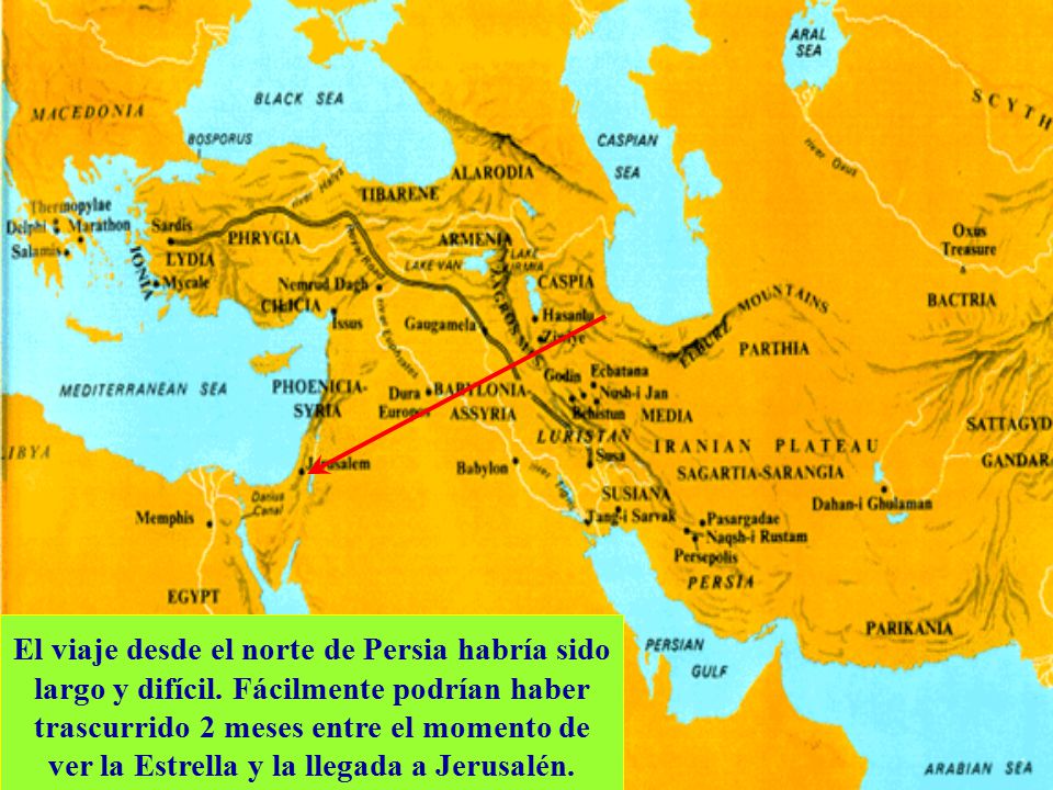 El viaje desde el norte de Persia habría sido largo y difícil