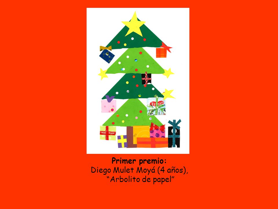 Primer premio: Diego Mulet Moyá (4 años), Arbolito de papel