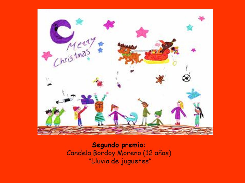 Segundo premio: Candela Bordoy Moreno (12 años) Lluvia de juguetes