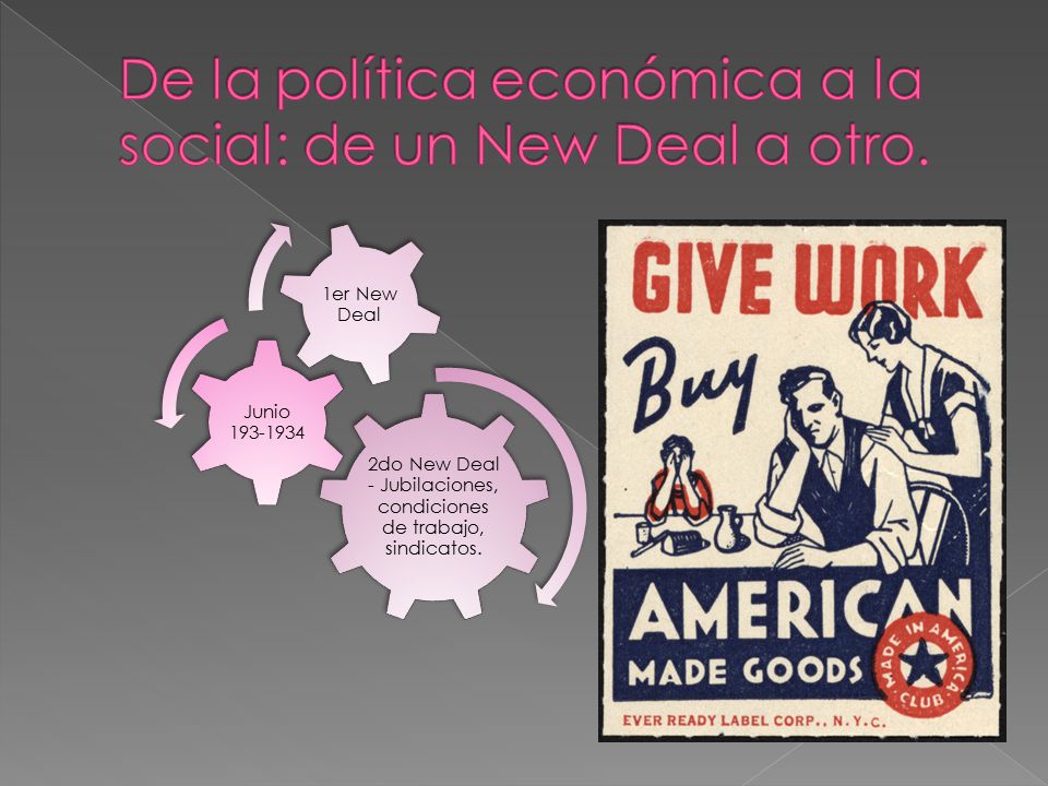 De la política económica a la social: de un New Deal a otro.